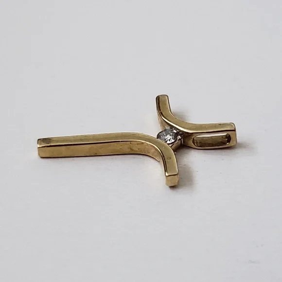 10K Yellow Gold Cross Pendant - Picture 2 of 6